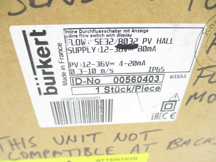 BURKERT SE32/8032PVHALL 00560403 12-36V NSMP