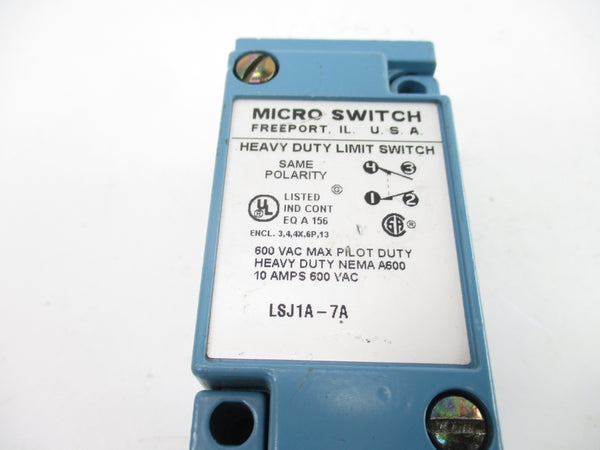 MICRO SWITCH LSJ1A-7A 600VAC 10A (AS PICTURED) UNMP