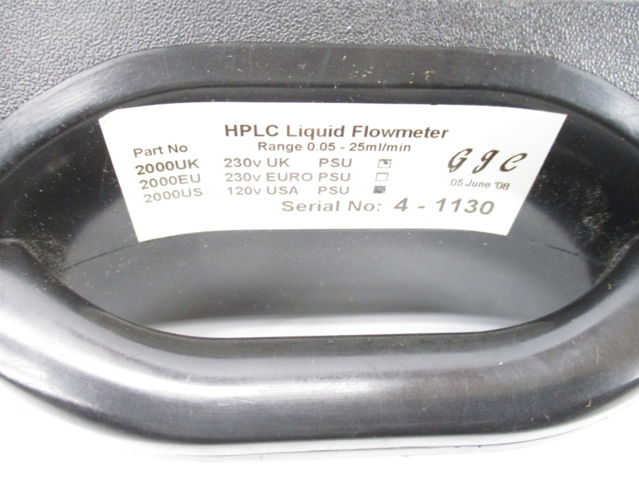 HPLC LIQUID FLOWMETER 2000US 5025000 120V 0.05-25ML/MIN UNMP