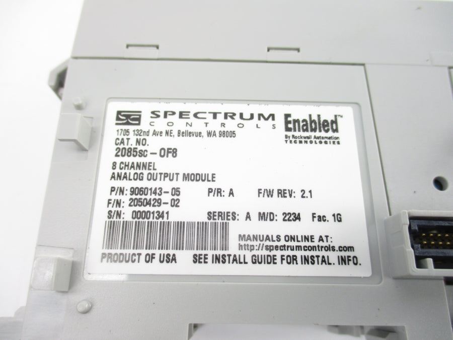 SPECTRUM CONTROLS 2085SC-OF8 SER. A F/W 2.1 (AS PICTURED) NSNP