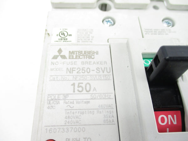 MITSUBISHI NF250-SVU3150 480VAC 150A UNMP