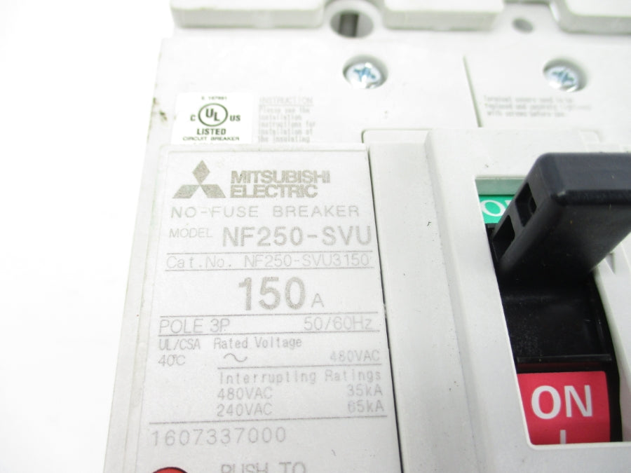 MITSUBISHI NF250-SVU3150 480VAC 150A UNMP