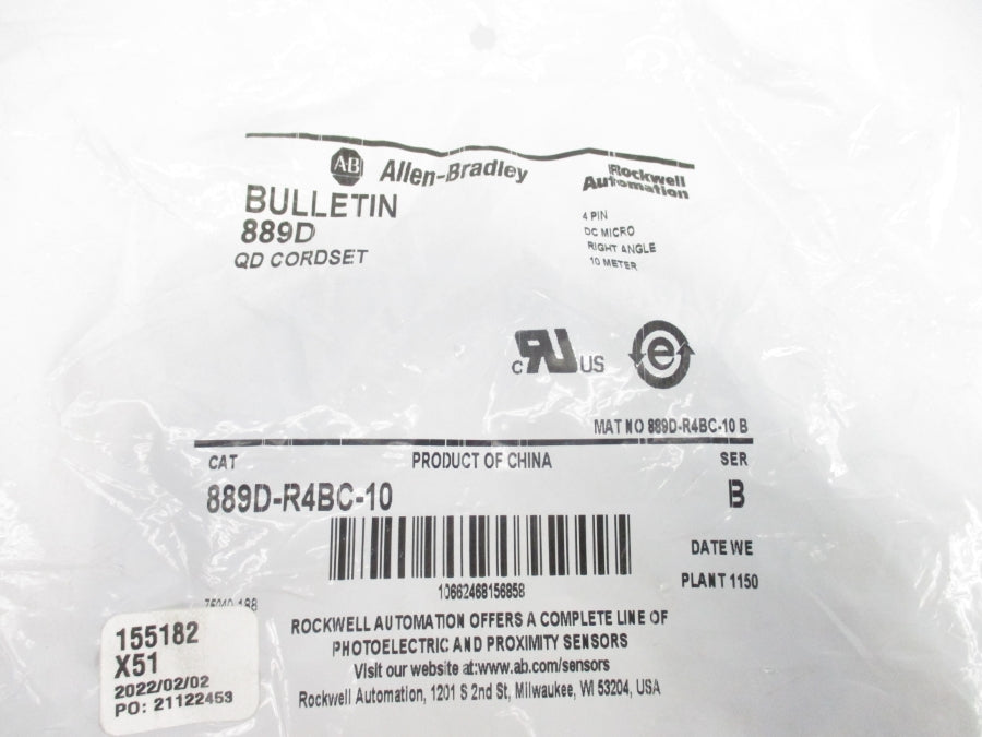 ALLEN BRADLEY 889D-R4BC-10 SER. B NSMP