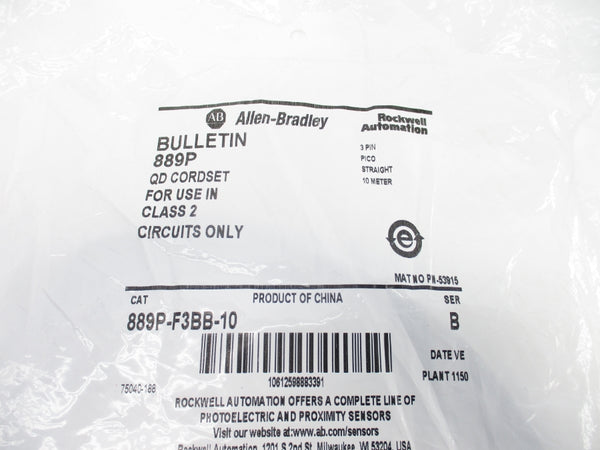 INDUSTRIAL SPARE PART 889P-F3BB-10 SER. B NSMP