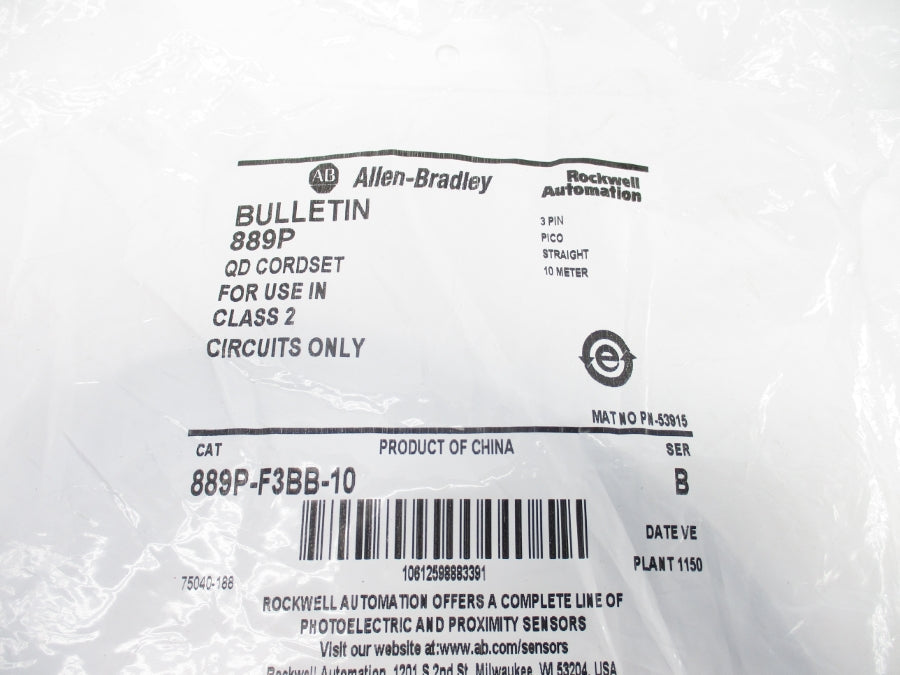 ALLEN BRADLEY 889P-F3BB-10 SER. B NSMP