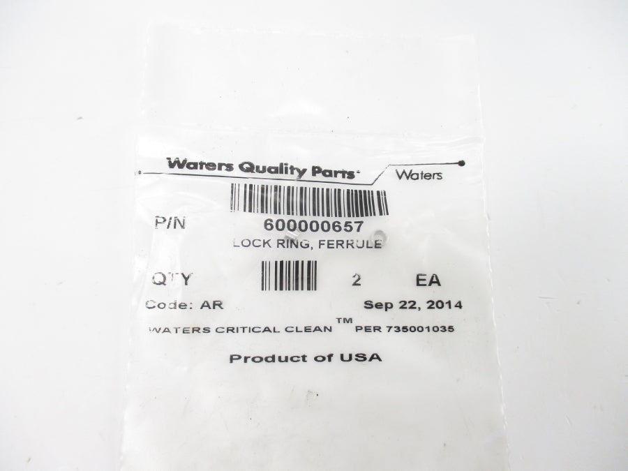 WATERS QUALITY PARTS 600000657 (PKG OF 2) NSMP