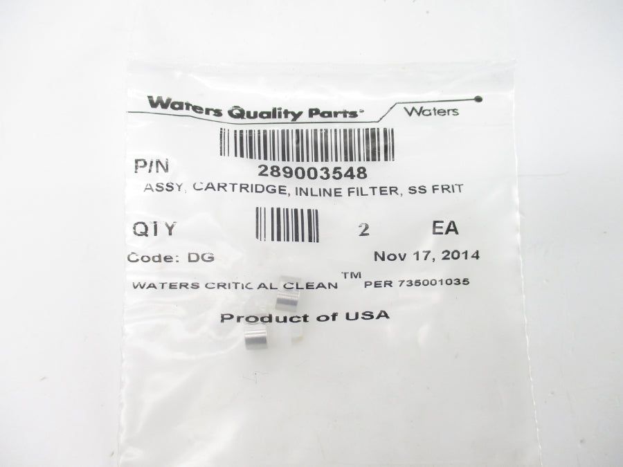 WATERS QUALITY PARTS 289003548 (PKG OF 2) NSMP