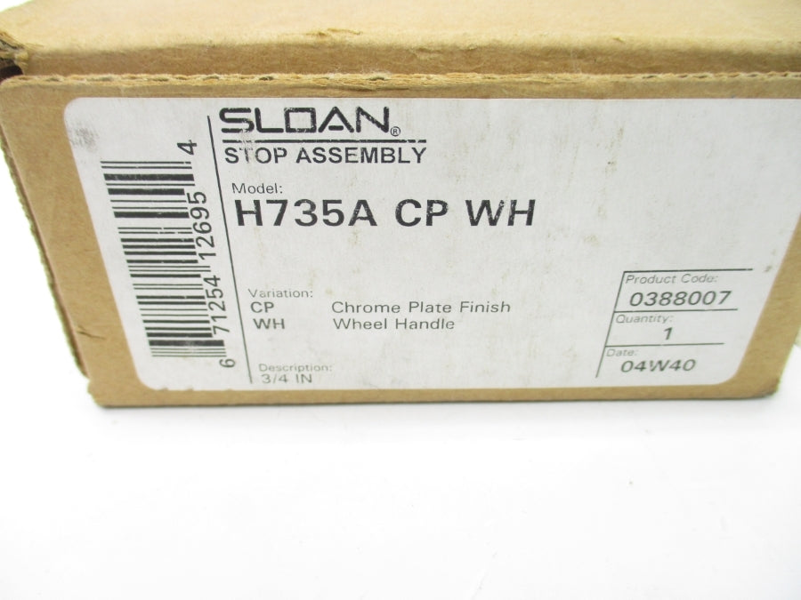 SLOAN H735ACPWH 0388007 3/4" NSMP
