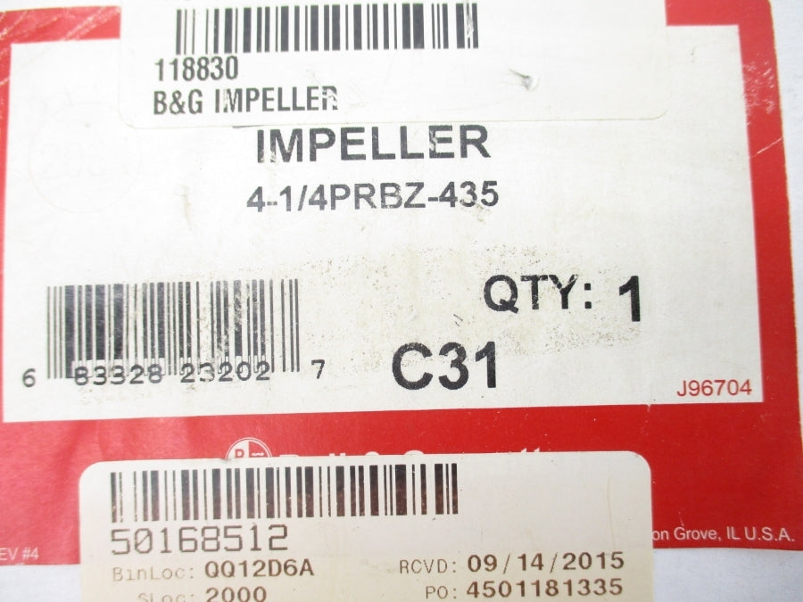 BELL & GOSSETT 118830 4-1/4PRBZ-435 UNMP