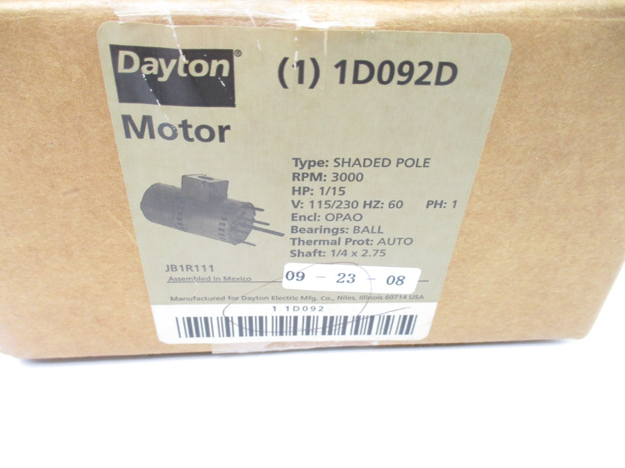 DAYTON 1D092D 115/230V NSMP