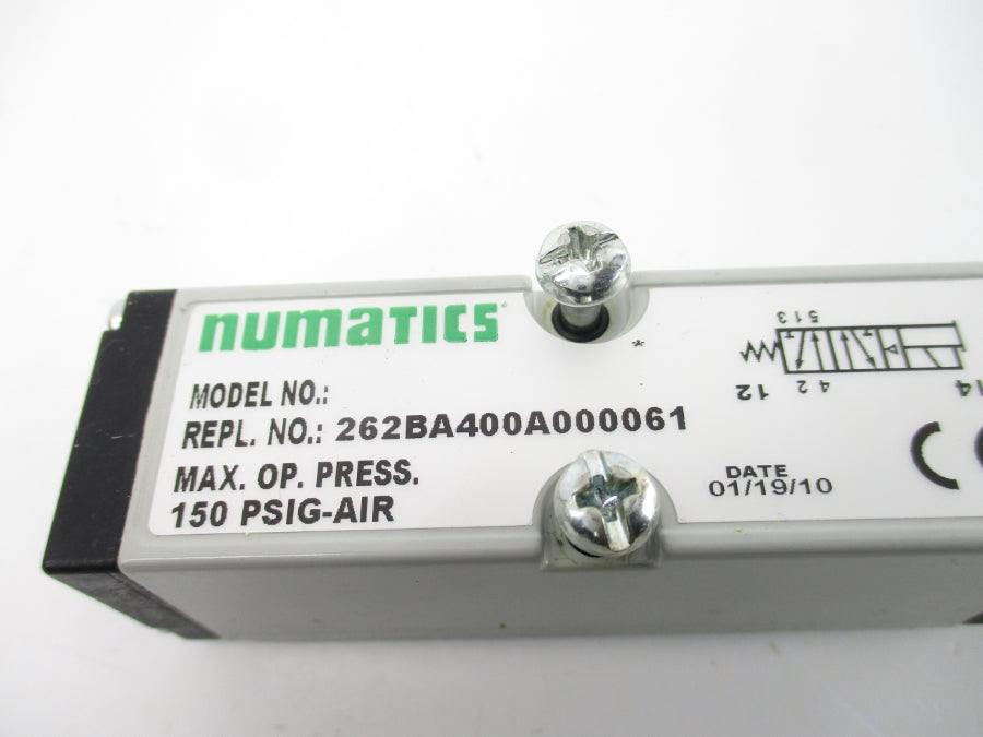 NUMATICS 262BA400A000061 24VDC 150PSI UNMP