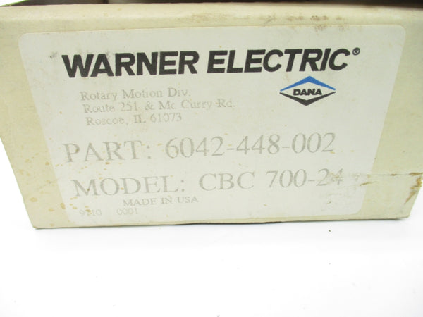 WARNER ELECTRIC 6042-448-002 CBC700-24 24VAC 3.5A NSMP