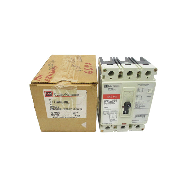 CUTLER HAMMER EHD3070L SER. C 480VAC 70A NSMP