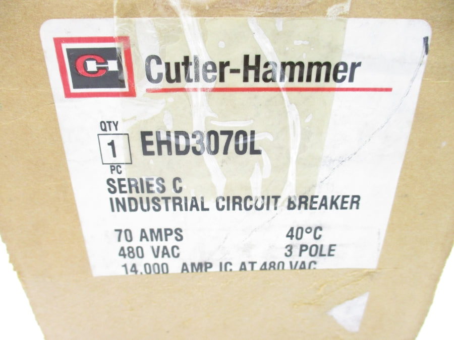 CUTLER HAMMER EHD3070L SER. C 480VAC 70A NSMP