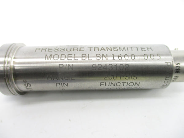 FACTORY MUTUAL SYSTEM BLSN1600-005 9243102 30.0VDC 200PSI NSNP