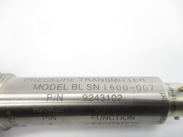 FACTORY MUTUAL SYSYTEM 9243102 BLSN1600-007 NSNP