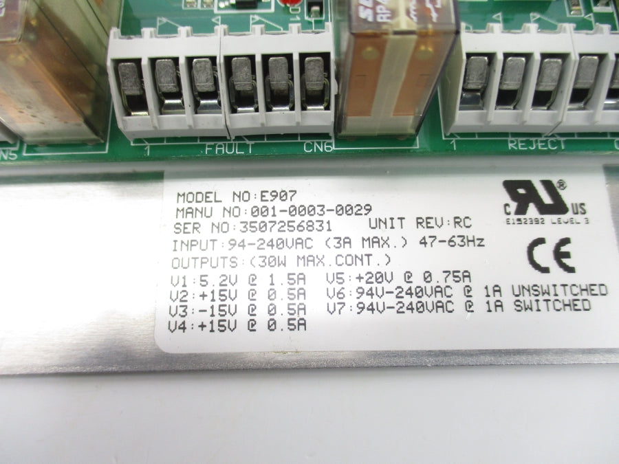 CCTECH E907 001-0003-0029 94-240VAC 3A UNMP
