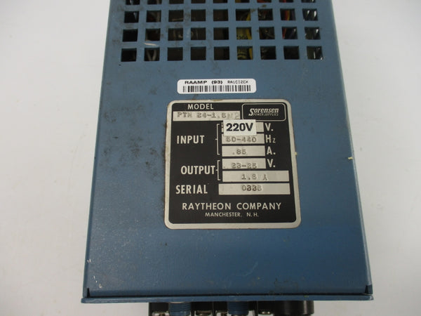 RAYTHEON COMPANY PTM24-1.6M2 220V .85A UNMP