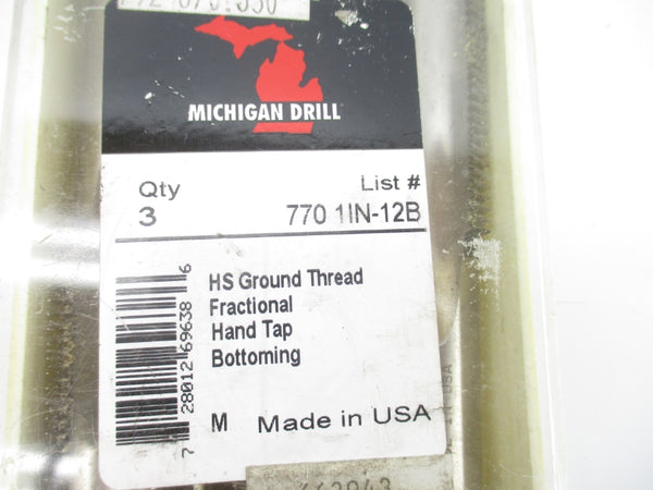 MICHIGAN DRILL 7701IN-12B (PKG OF 3) NSMP
