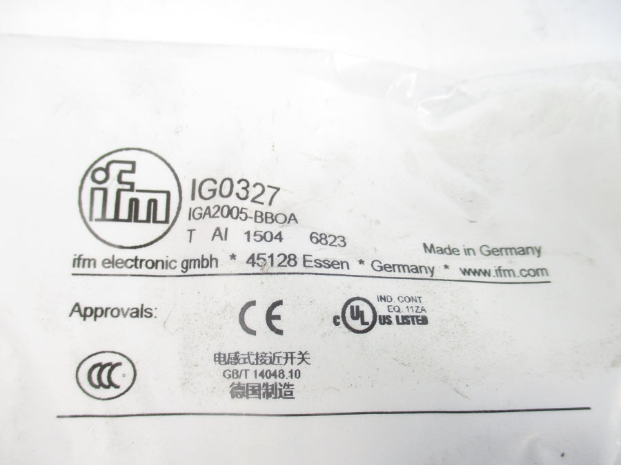 IFM EFECTOR IG0327 IGA2005-BBOA NSMP