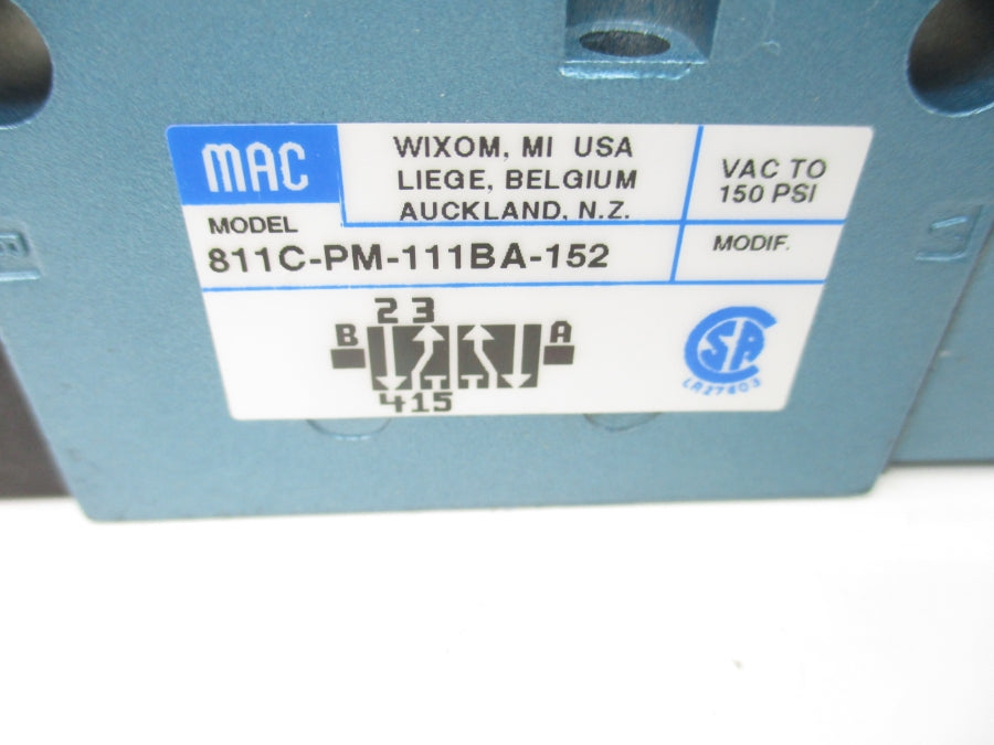 MAC 811C-PM-111BA-152 24VDC 25-150PSI NSNP
