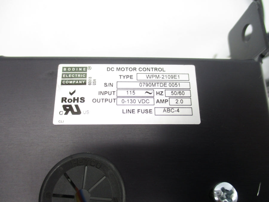 BODINE ELECTRIC WPM-2109E1 115V 2.0A (AS PICTURED) NSNP