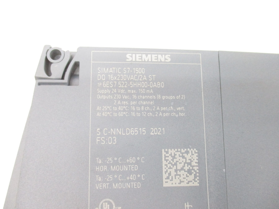 SIEMENS 6ES7522-5HH00-0AB0 24VDC NSNP