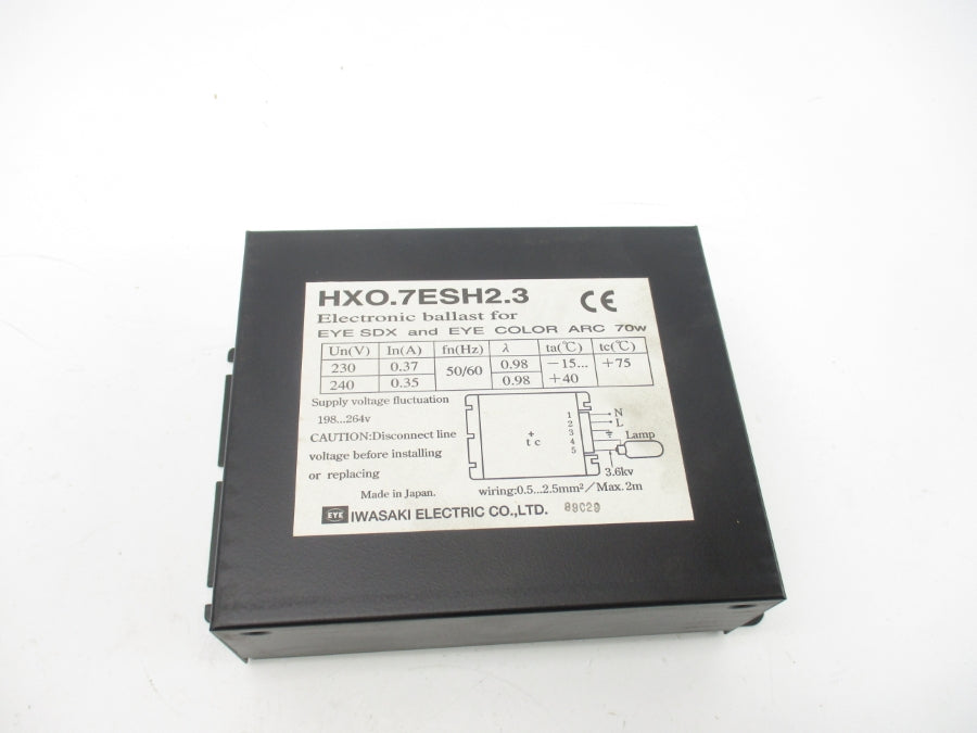 IWASAKI ELECTRIC HXO.7ESH2.3 230/240V 0.37/0.35A NSMP