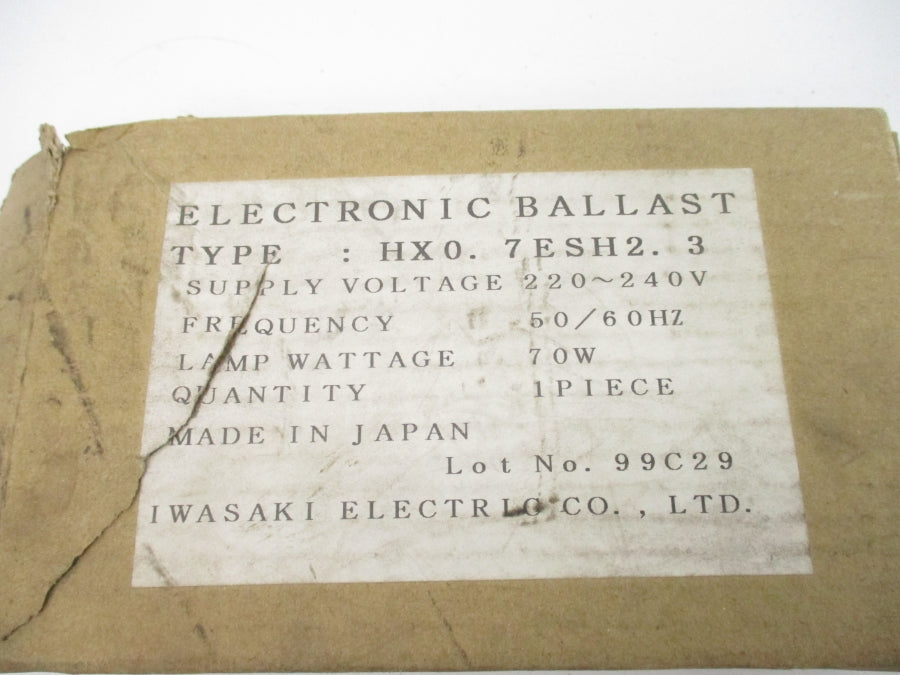 IWASAKI ELECTRIC HXO.7ESH2.3 230/240V 0.37/0.35A NSMP