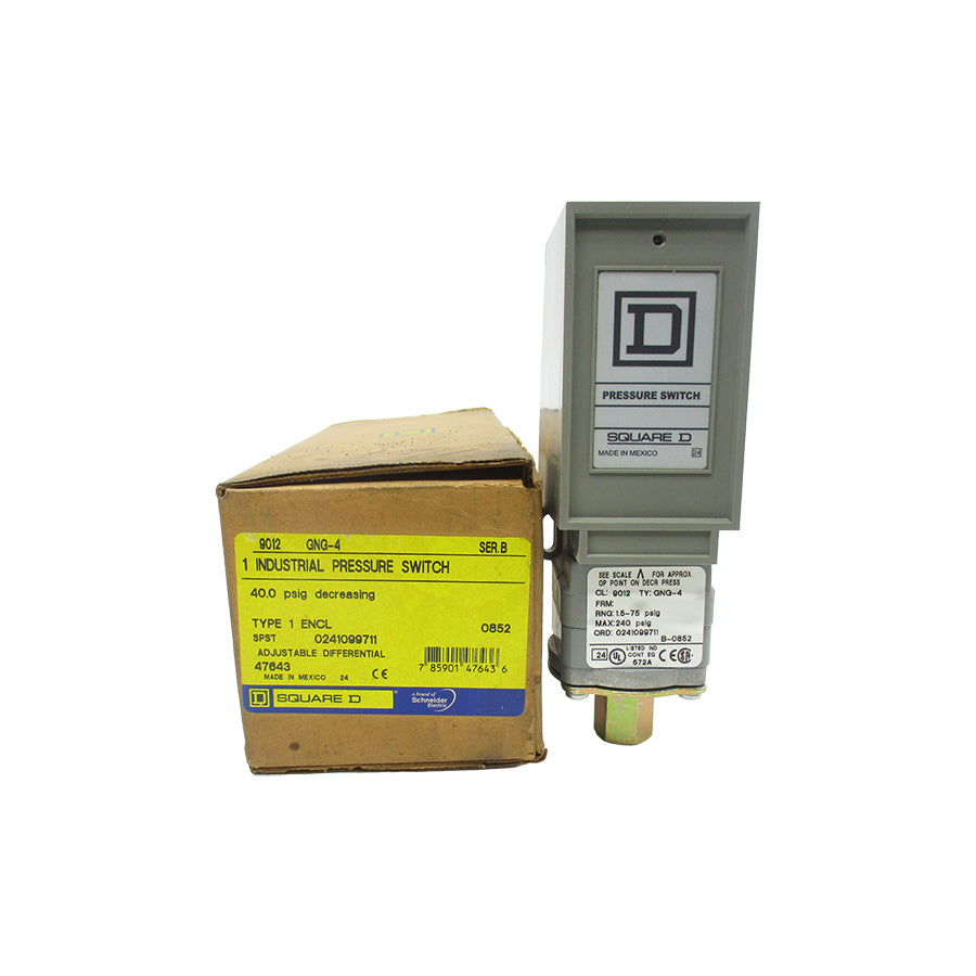 SQUARE D 9012GNG-4 SER. B 1.5-75PSI NSMP