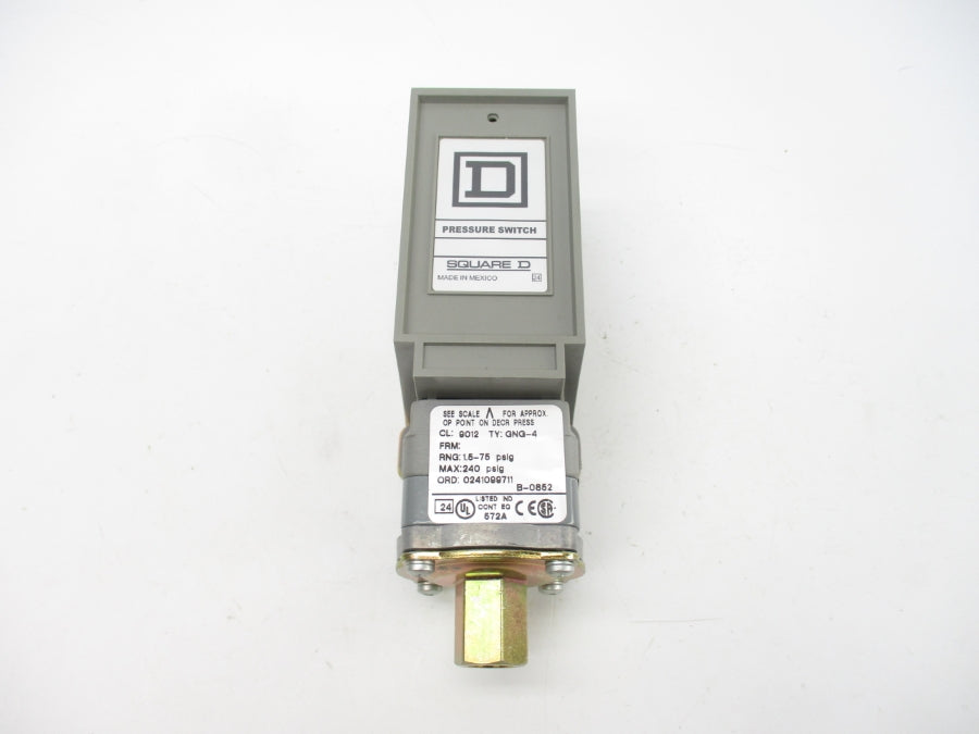 SQUARE D 9012GNG-4 SER. B 1.5-75PSI NSMP
