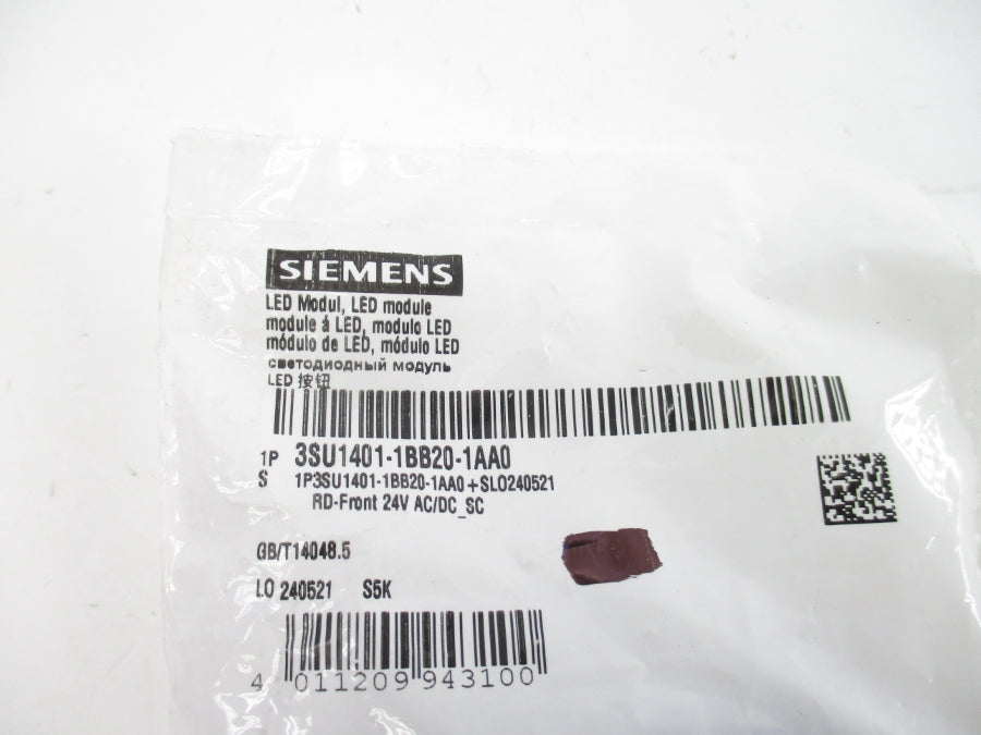 SIEMENS 3SU1401-1BB20-1AA0 24VAC/DC (PKG OF 4) NSMP