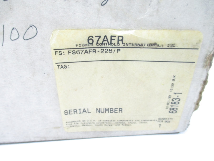 FISHER CONTROLS 67AFR 35-100PSI NSMP