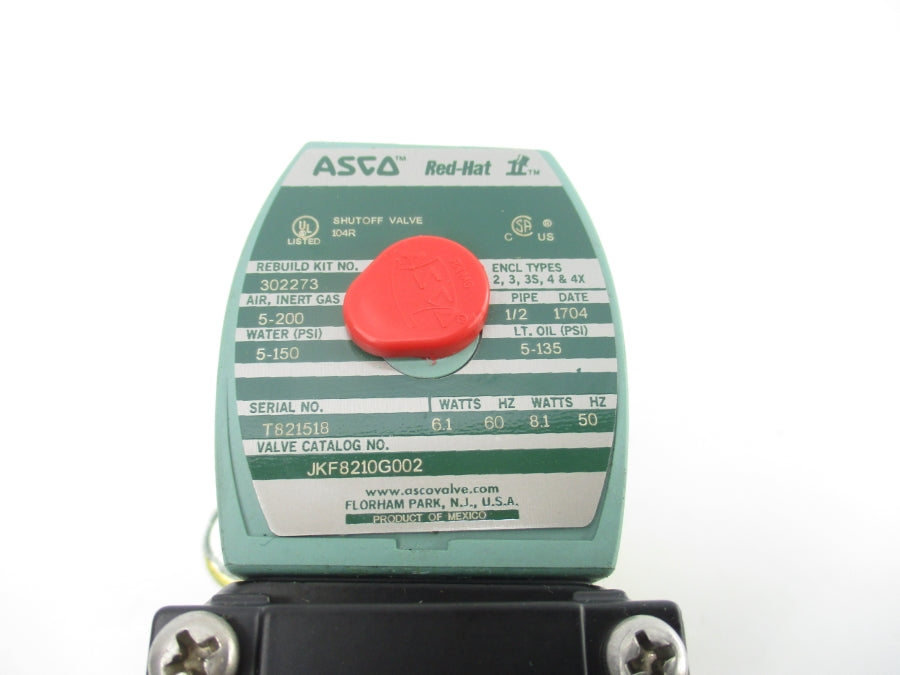 ASCO JKF8210G002 110/120V 5-200PSI 1/2" NSNP