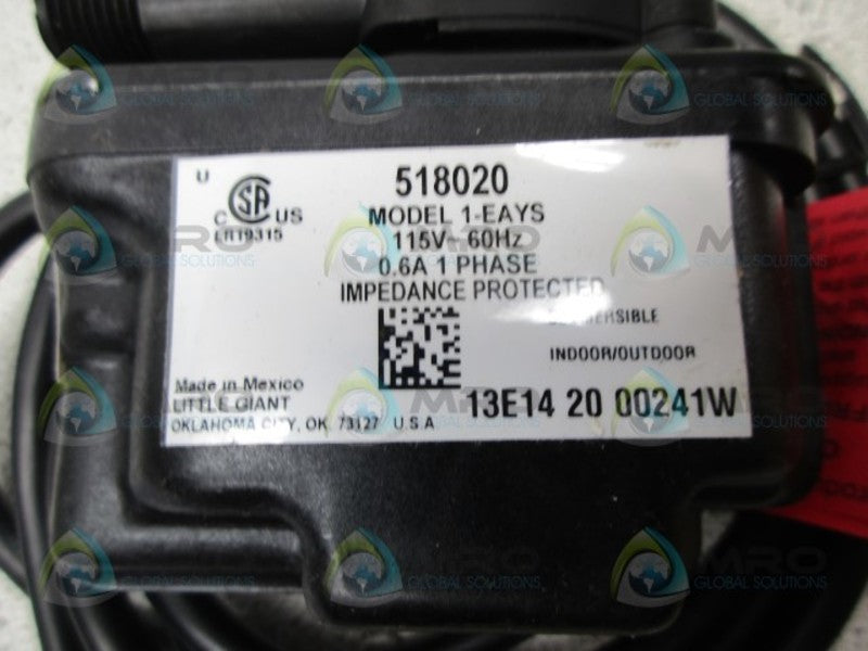 LITTLE GIANT 578020 PUMP NSMP