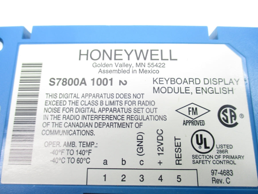 HONEYWELL S7800A1001 12VDC REV. C NSNP