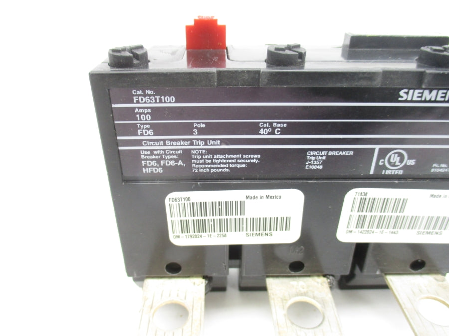 SIEMENS FD63T100 600V 100A UNMP