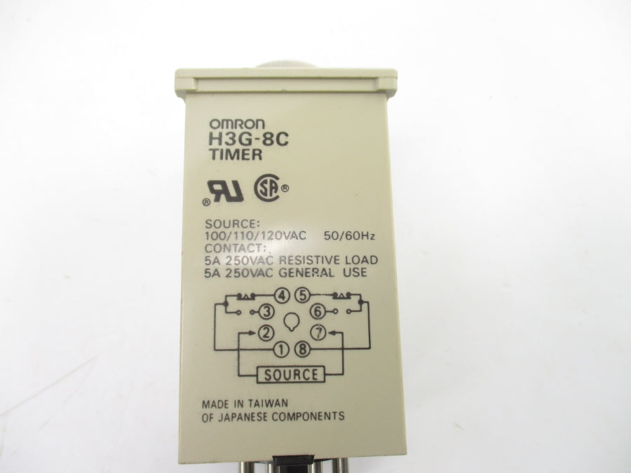 OMRON H3G-8C 100/110/120VAC 0-60MIN NSNP