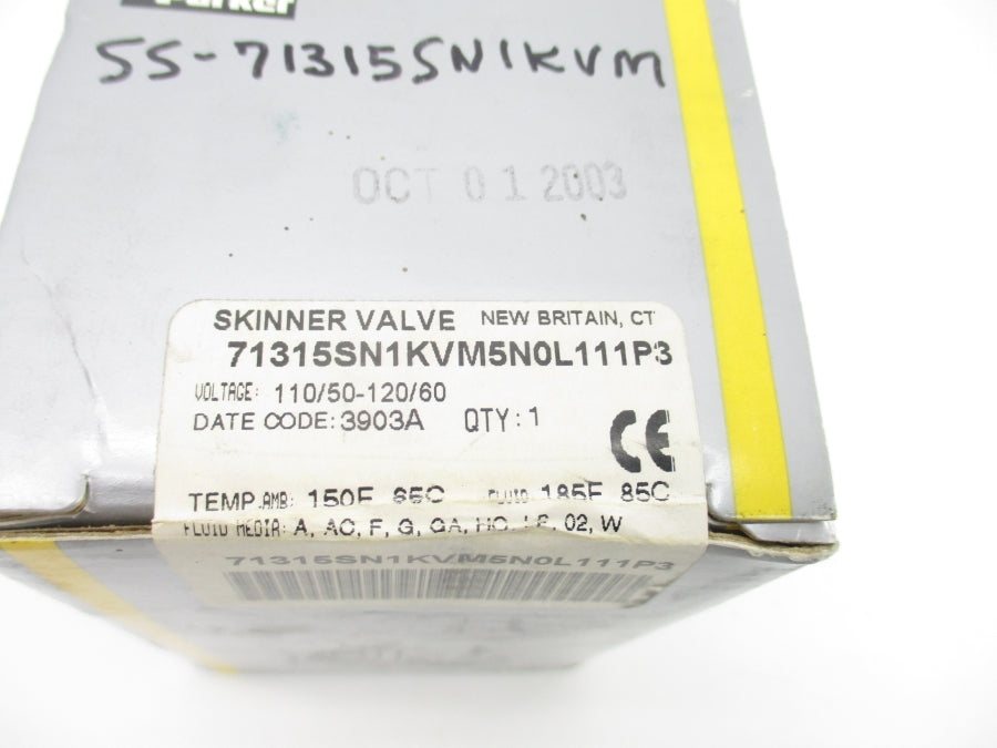PARKER 71315SN1KVM5N0L111P3 110-120V NSFS