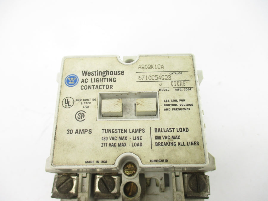 WESTINGHOUSE A202K1CA 6710C54G23 110-120V 30A UNMP