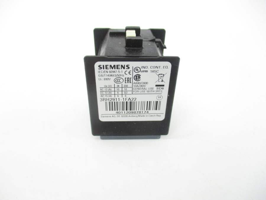 SIEMENS 3RH2911-1FA22 240V 10A NSMP