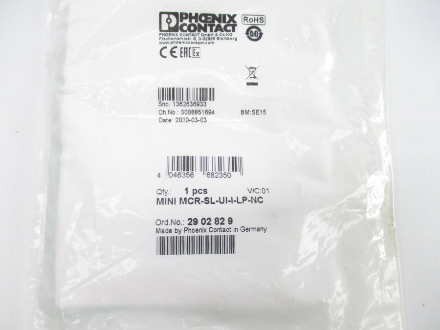 PHOENIX CONTACT 2902829 MINIMCR-SL-UI-I-LP-NC NSMP