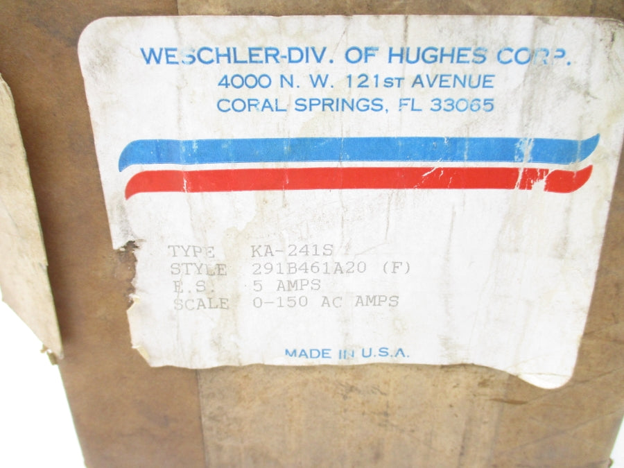 WESCHLER KA-241S 291B461A20 5A 0-150ACA NSMP