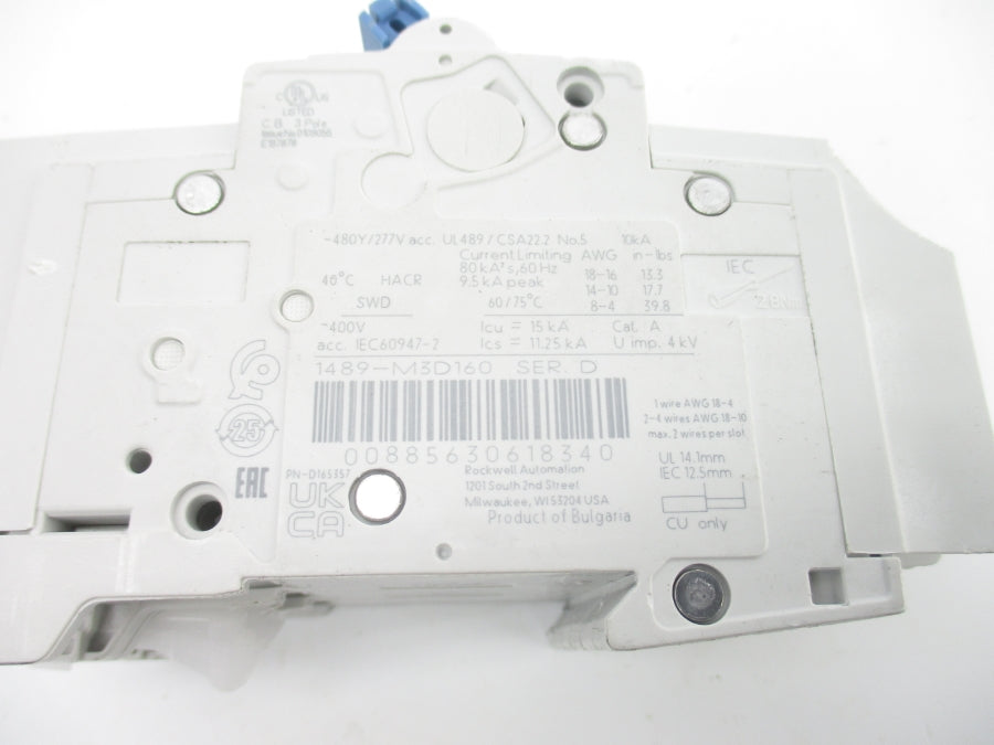 INDUSTRIAL SPARE PART 1489-M3D160 SER. D 277V 16A (AS PICTURED) NSNP