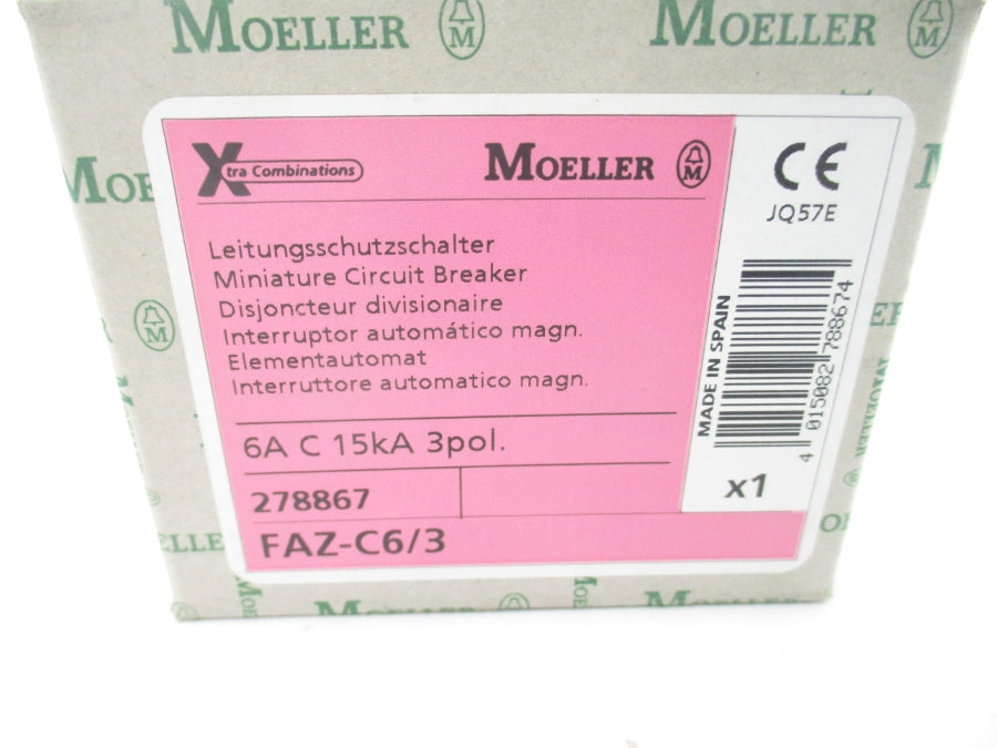 KLOCKNER MOELLER FAZ-C6/3 277VAC 6A NSMP