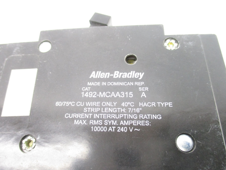 INDUSTRIAL SPARE PART 1492-MCAA315 SER. A 240VAC 15A NSNP