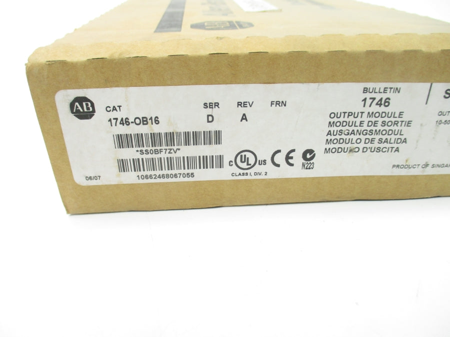 INDUSTRIAL SPARE PART 1746-OB16 SER. D 10-50VDC REV. A NSFS