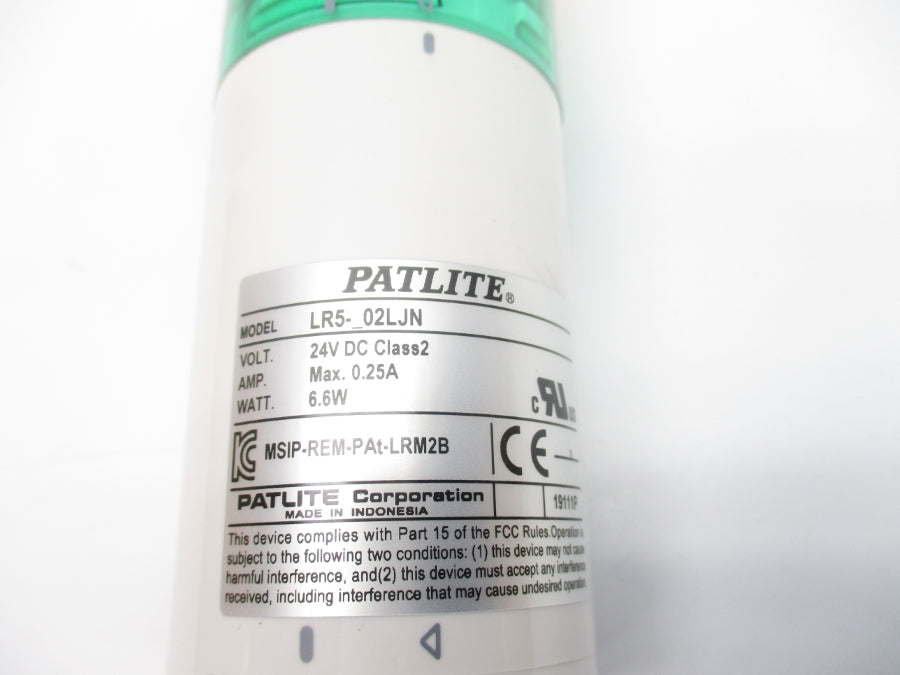 PATLITE LR5_02LJN 24VDC 0.25A NSNP
