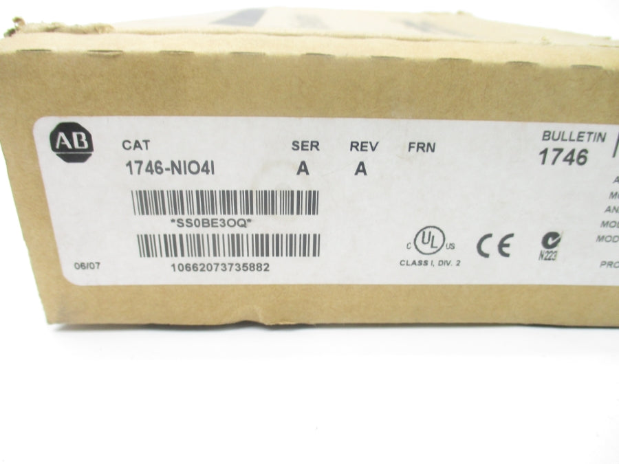 INDUSTRIAL SPARE PART 1746-NIO4I SER. A 10VDC REV. A NSMP