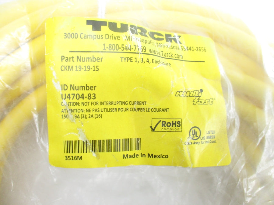 TURCK CKM19-19-15 U4704-83 150V 9A NSMP